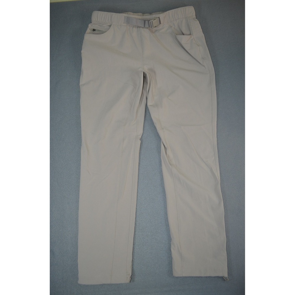 Eddie Bauer Travex ClimaTrail Cargo Pants Womens Size 12 Belted Hiking Beige